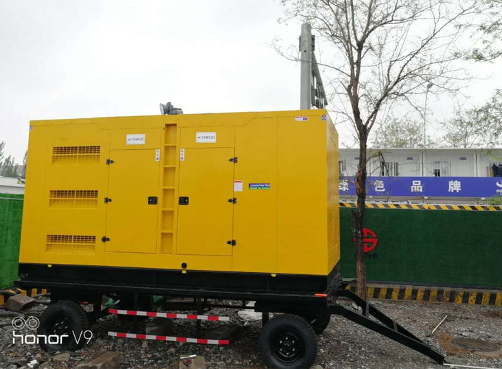 800KW移动箱体机组安装现场